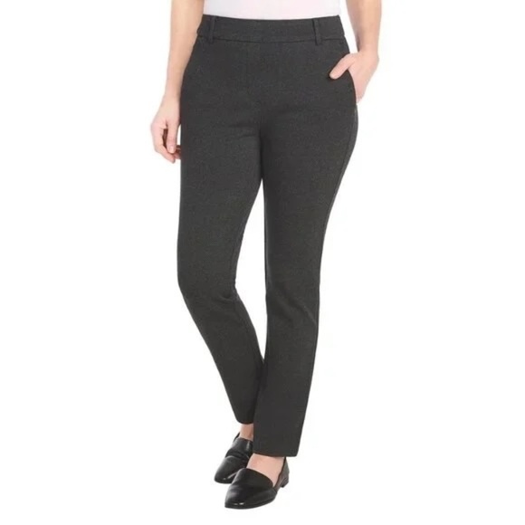 Dalia Women's Tummy Control Ponte Pull On Pants, Dark Gray, Medium NWT - Picture 1 of 16